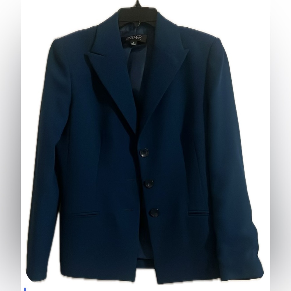 Dark Teal Blue Kasper Blazer size 6